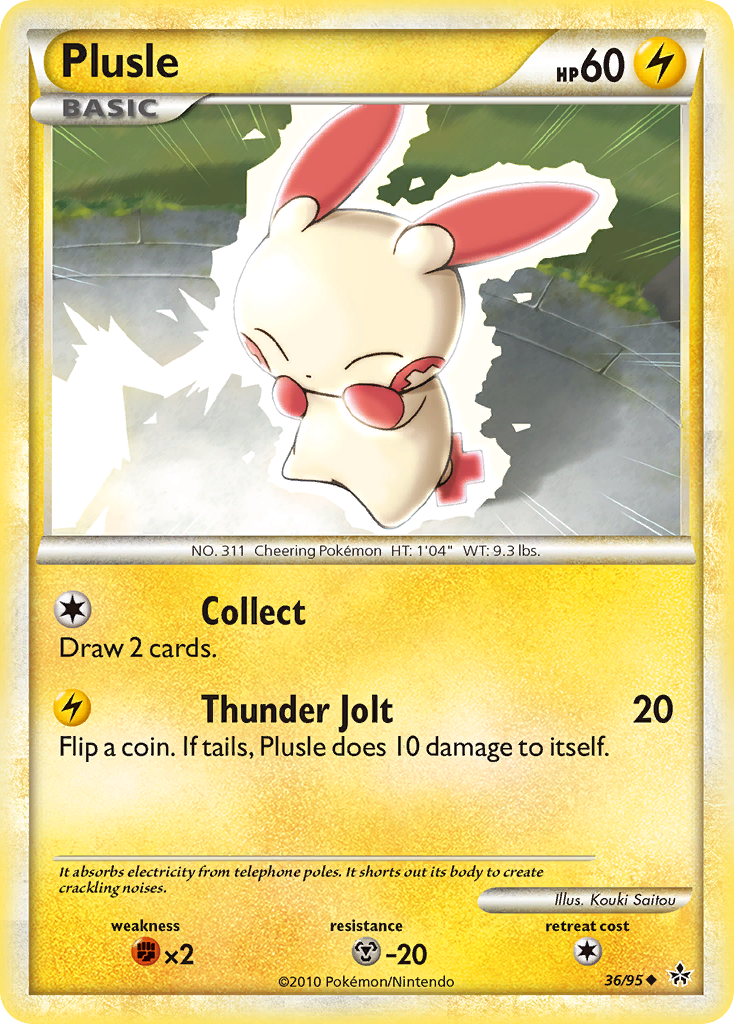 Plusle (36/95) [HeartGold & SoulSilver: Unleashed] | Card Merchant Takapuna