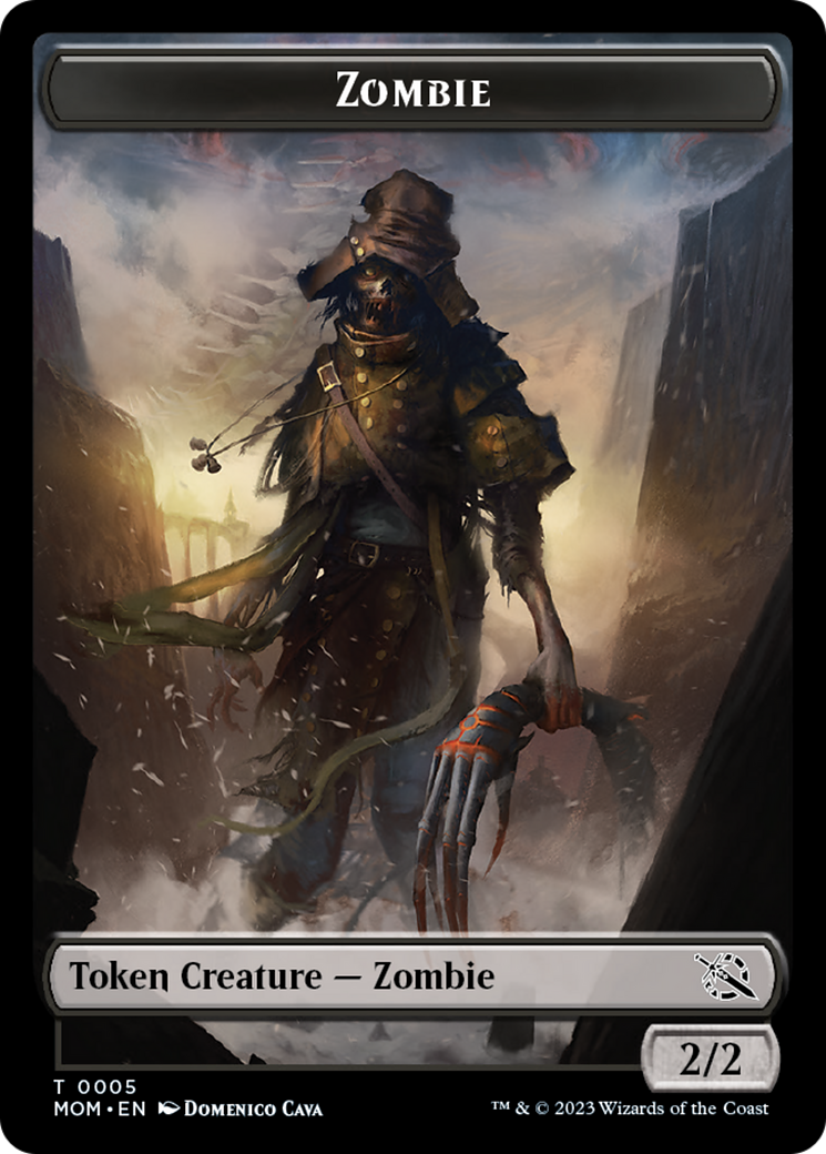 Warrior // Zombie Double-Sided Token [March of the Machine Tokens] | Card Merchant Takapuna