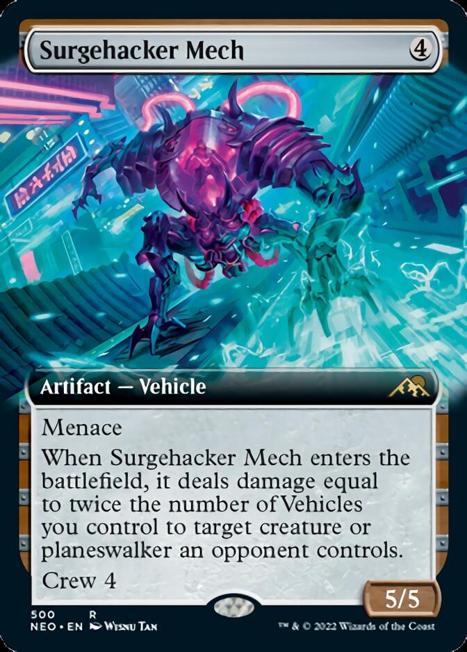 Surgehacker Mech (Extended Art) [Kamigawa: Neon Dynasty] | Card Merchant Takapuna