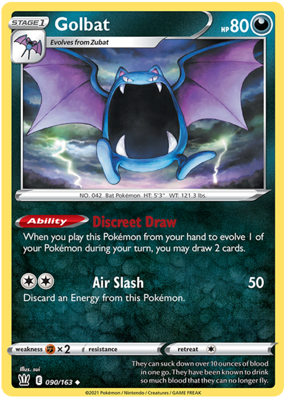 Golbat (090/163) [Sword & Shield: Battle Styles] | Card Merchant Takapuna