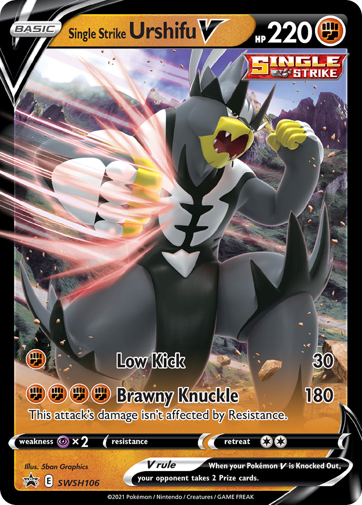 Single Strike Urshifu V (SWSH106) [Sword & Shield: Black Star Promos] | Card Merchant Takapuna