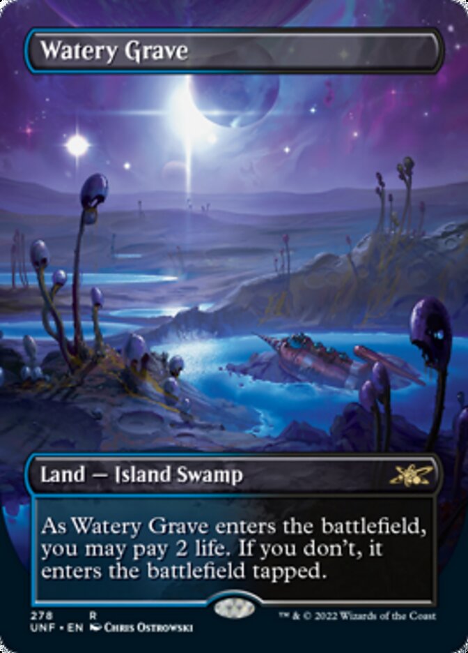 Watery Grave (Borderless) [Unfinity] | Card Merchant Takapuna