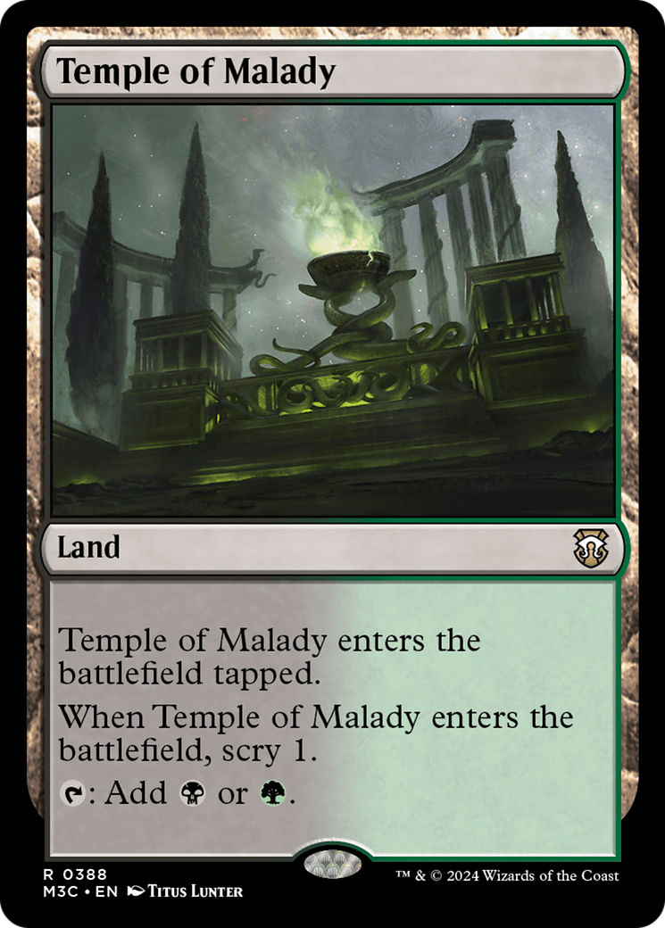 Temple of Malady (Ripple Foil) [Modern Horizons 3 Commander] | Card Merchant Takapuna