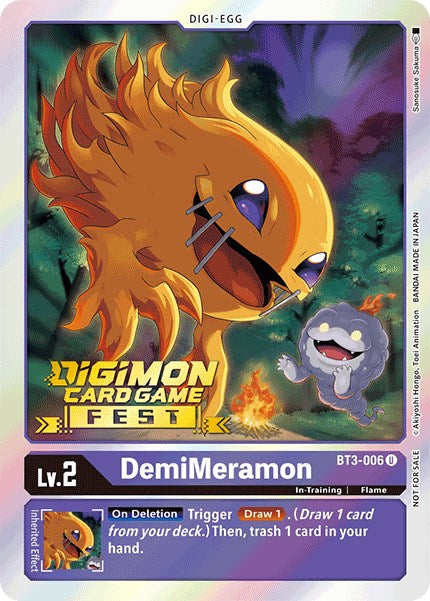 DemiMeramon [BT3-006] (Digimon Card Game Fest 2022) [Release Special Booster Promos] | Card Merchant Takapuna