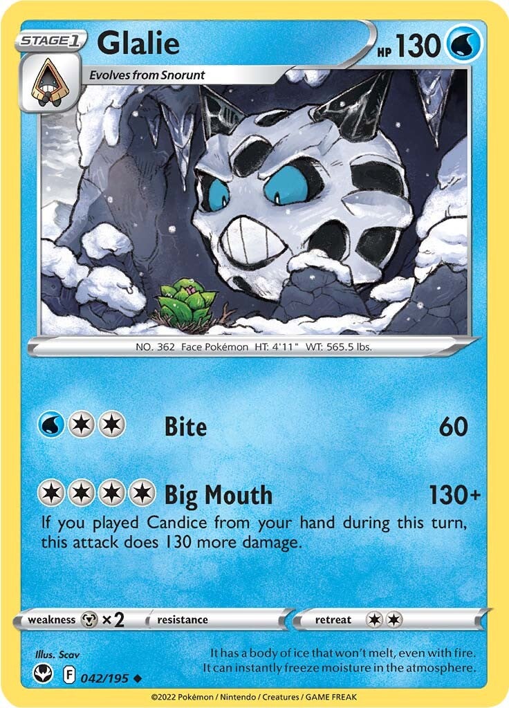 Glalie (042/195) [Sword & Shield: Silver Tempest] | Card Merchant Takapuna