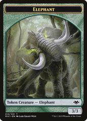 Elemental (008) // Elephant (012) Double-Sided Token [Modern Horizons Tokens] | Card Merchant Takapuna