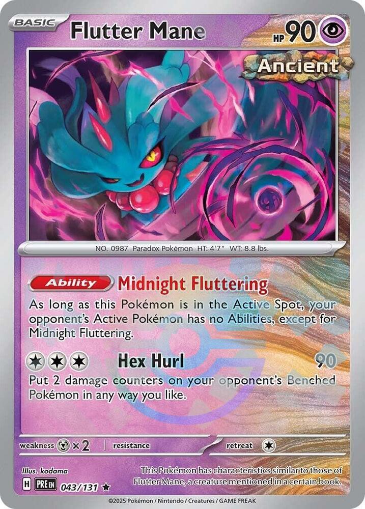 Flutter Mane (043/131) (Poke Ball Pattern) [Scarlet & Violet: Prismatic Evolutions] | Card Merchant Takapuna