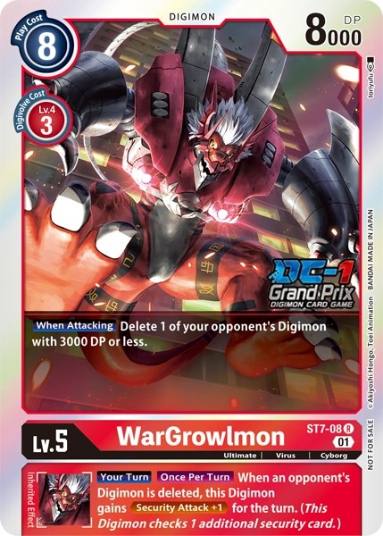 WarGrowlmon [ST7-08] (DC-1 2022 Stamped) [Starter Deck: Gallantmon Promos] | Card Merchant Takapuna