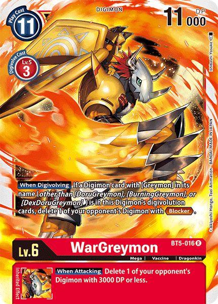 WarGreymon [BT5-016] [Battle of Omni] | Card Merchant Takapuna