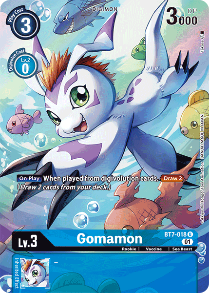 Gomamon [BT7-018] (Alternate Art) [Next Adventure] | Card Merchant Takapuna