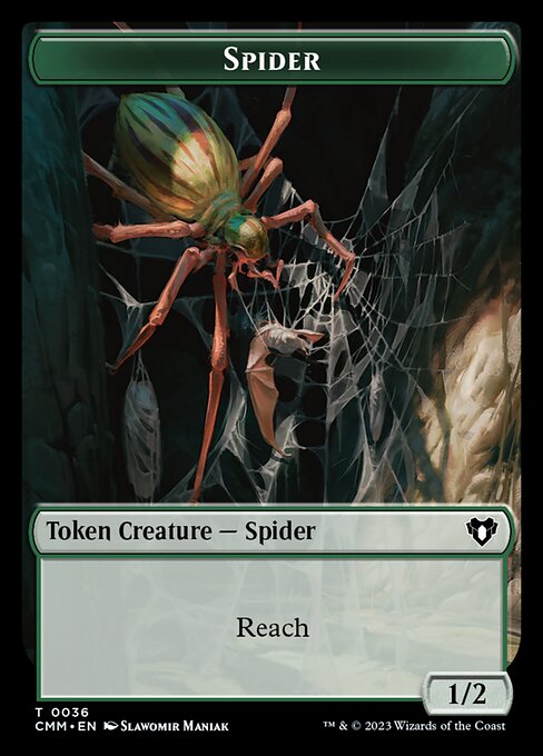 Elemental (0024) // Spider Double-Sided Token [Commander Masters Tokens] | Card Merchant Takapuna