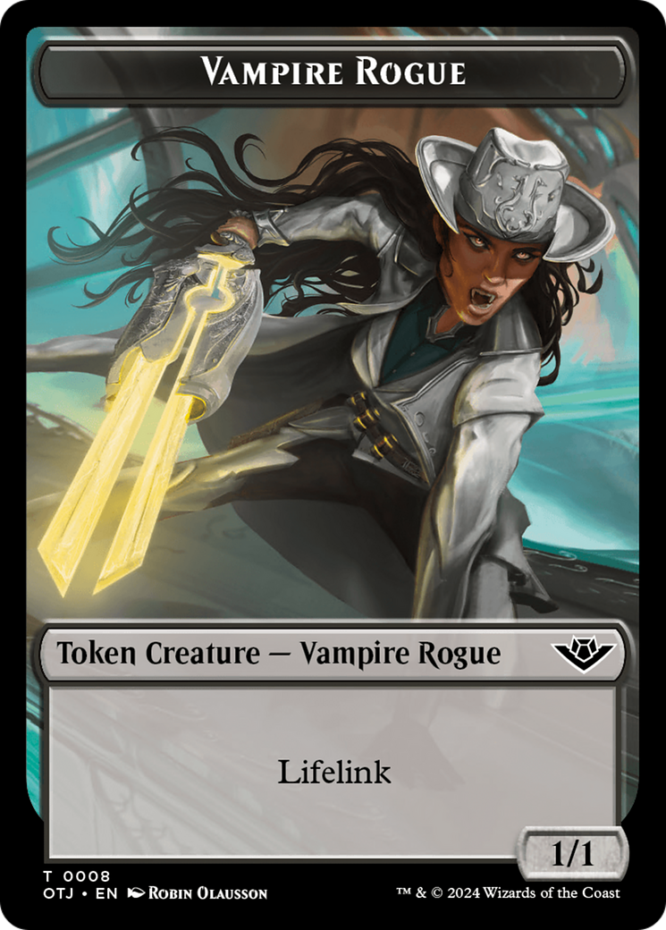 Mercenary // Vampire Rogue Double-Sided Token [Outlaws of Thunder Junction Tokens] | Card Merchant Takapuna