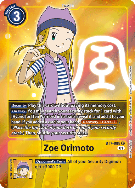 Zoe Orimoto [BT7-088] (Alternative Art - Box Topper) [Next Adventure] | Card Merchant Takapuna