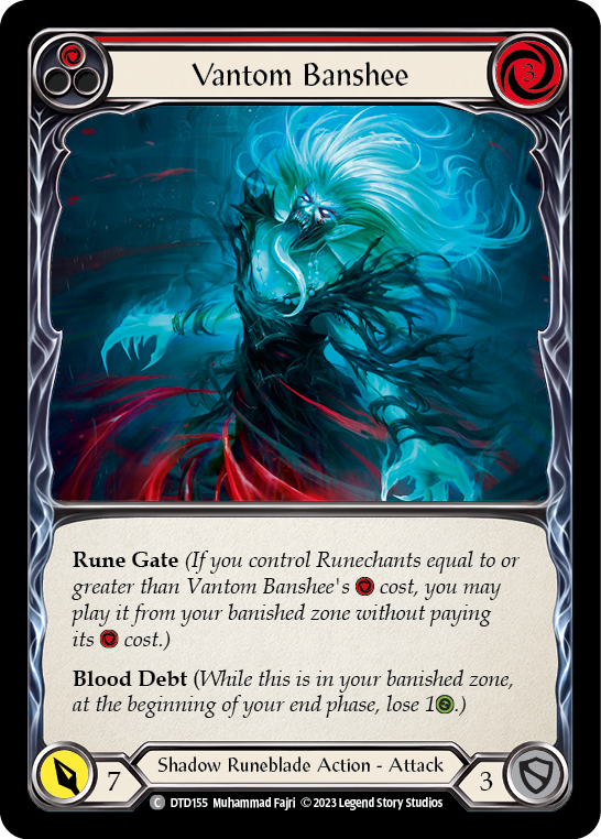 Vantom Banshee (Red) [DTD155] (Dusk Till Dawn)  Rainbow Foil | Card Merchant Takapuna