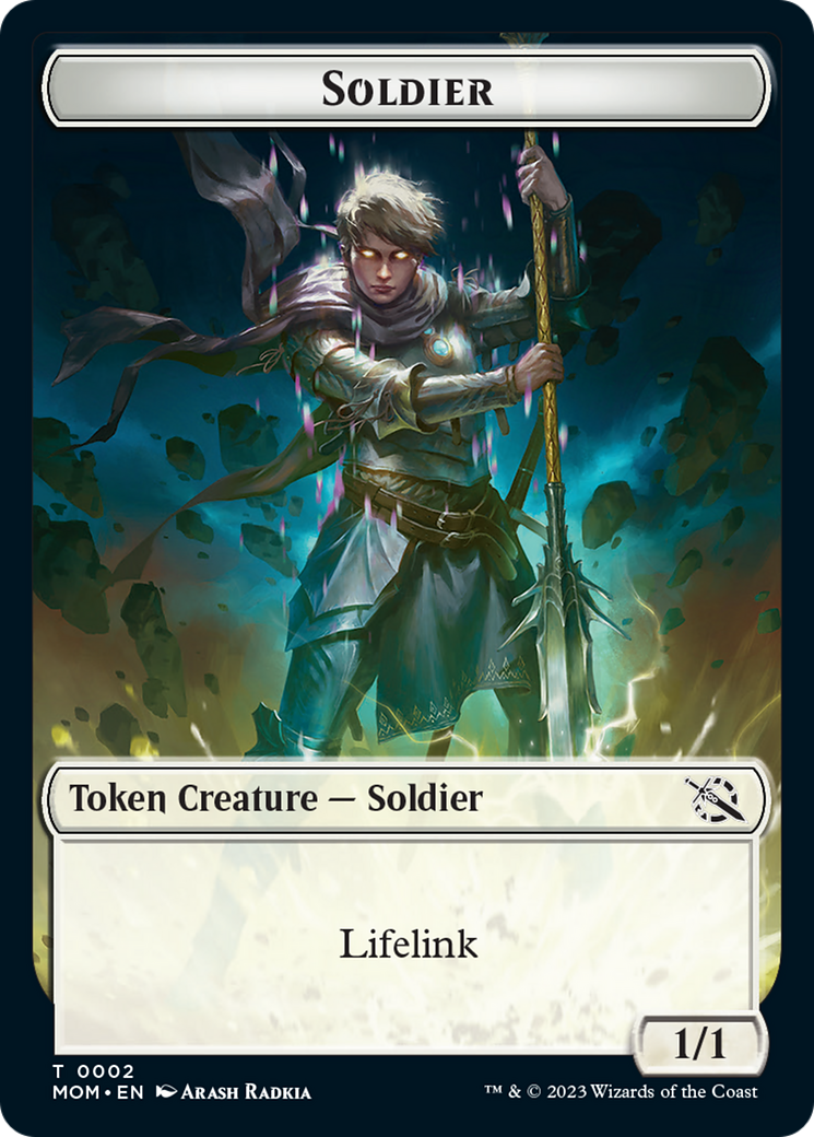 Soldier // Knight Double-Sided Token [March of the Machine Tokens] | Card Merchant Takapuna