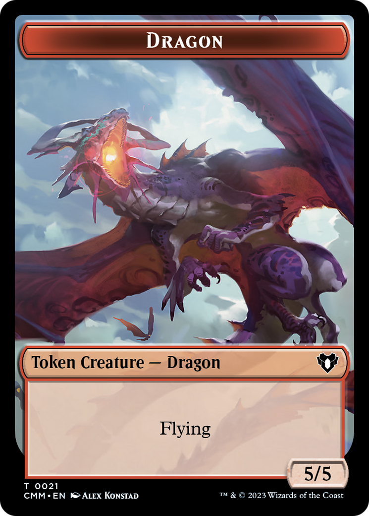 Eldrazi Spawn // Dragon (0021) Double-Sided Token [Commander Masters Tokens] | Card Merchant Takapuna