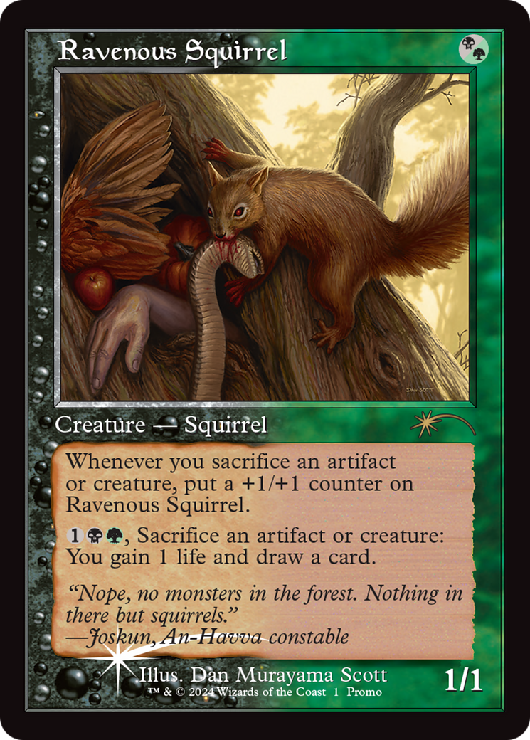 Ravenous Squirrel (Open House) [Wizards Play Network 2024] | Card Merchant Takapuna