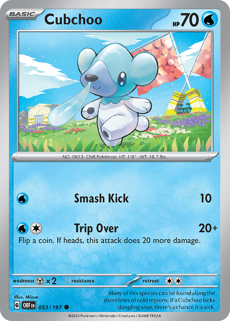 Cubchoo (053/197) [Scarlet & Violet: Obsidian Flames] | Card Merchant Takapuna