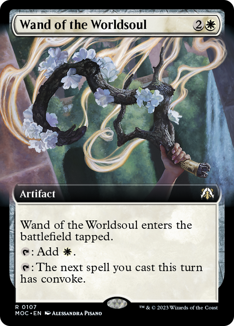 Wand of the Worldsoul (Extended Art) [March of the Machine Commander] | Card Merchant Takapuna