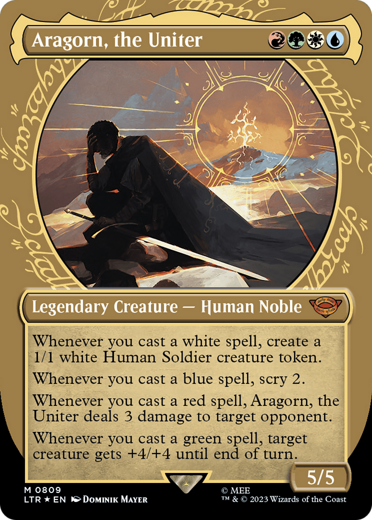 Aragorn, the Uniter (Showcase) (Surge Foil) [The Lord of the Rings: Tales of Middle-Earth] | Card Merchant Takapuna