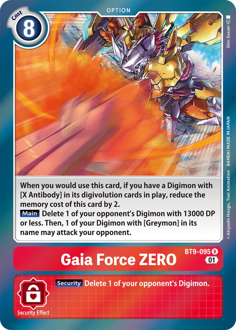 Gaia Force ZERO [BT9-095] [X Record] | Card Merchant Takapuna