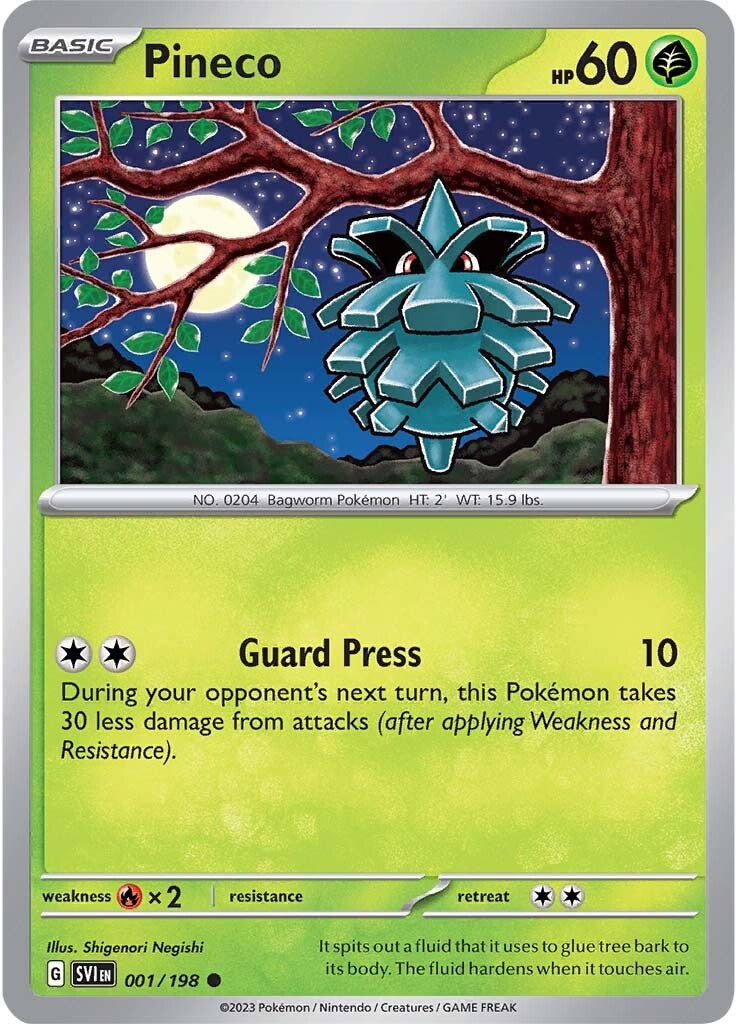 Pineco (001/198) [Scarlet & Violet: Base Set] | Card Merchant Takapuna