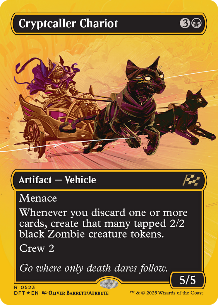 Cryptcaller Chariot (Borderless) (First-Place Foil) [Aetherdrift] | Card Merchant Takapuna