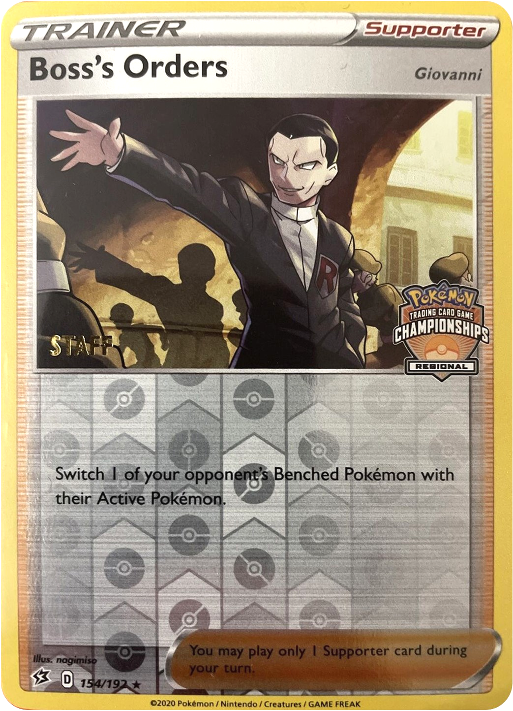 Boss's Orders (154/192) (Staff Regional Championships) [League & Championship Cards] | Card Merchant Takapuna