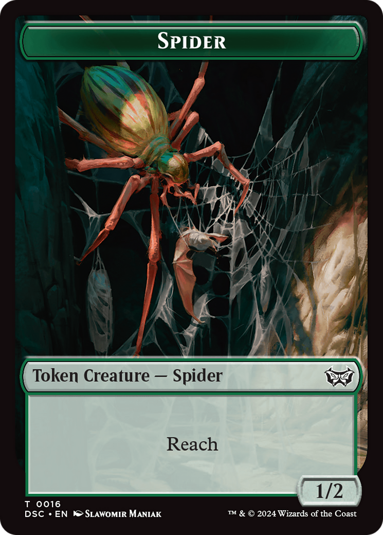 Treefolk // Spider Double-Sided Token [Duskmourn: House of Horror Commander Tokens] | Card Merchant Takapuna