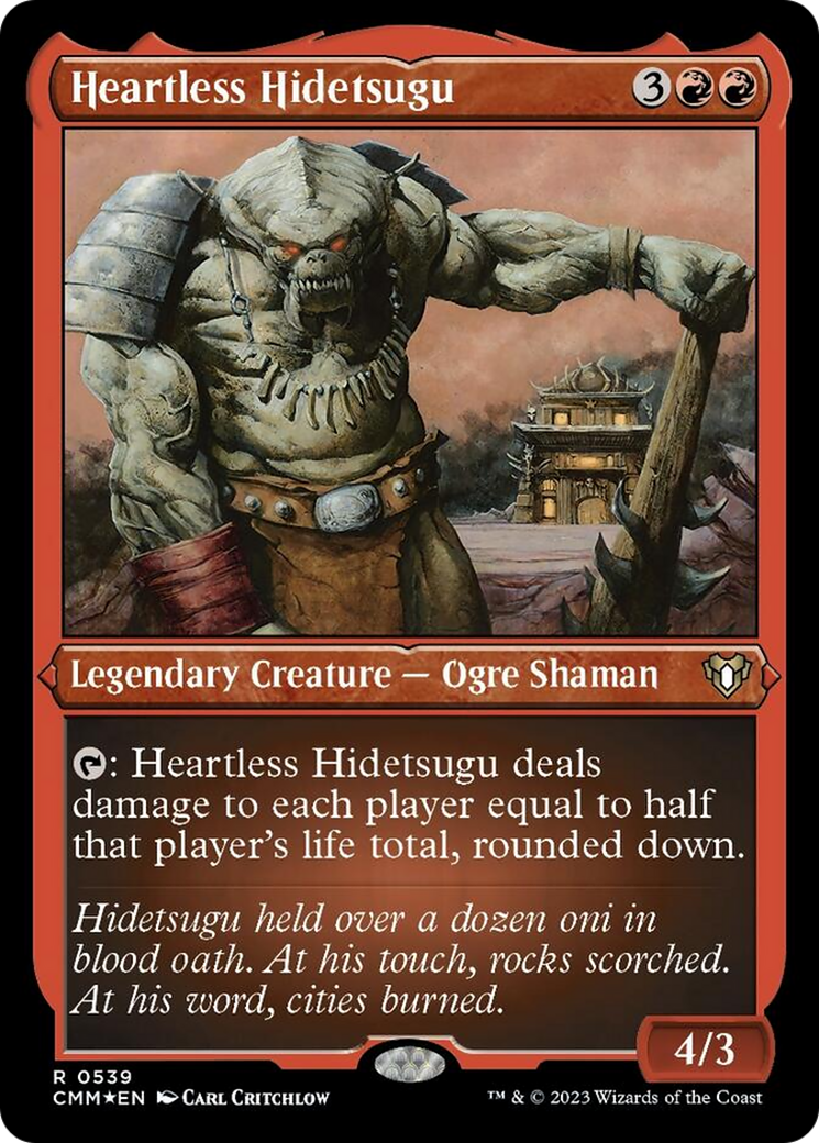 Heartless Hidetsugu (Foil Etched) [Commander Masters] | Card Merchant Takapuna