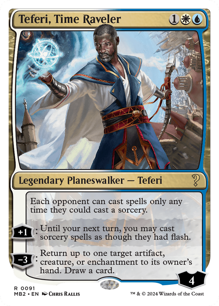 Teferi, Time Raveler (White Border) [Mystery Booster 2] | Card Merchant Takapuna