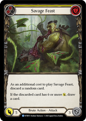 Savage Feast (Yellow) [U-WTR015] (Welcome to Rathe Unlimited)  Unlimited Rainbow Foil | Card Merchant Takapuna