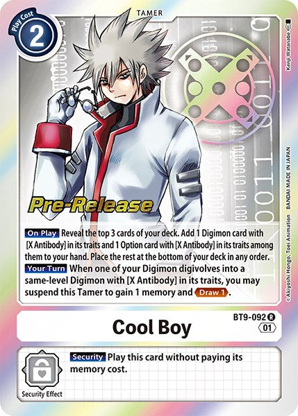 Cool Boy [BT9-092] [X Record Pre-Release Promos] | Card Merchant Takapuna