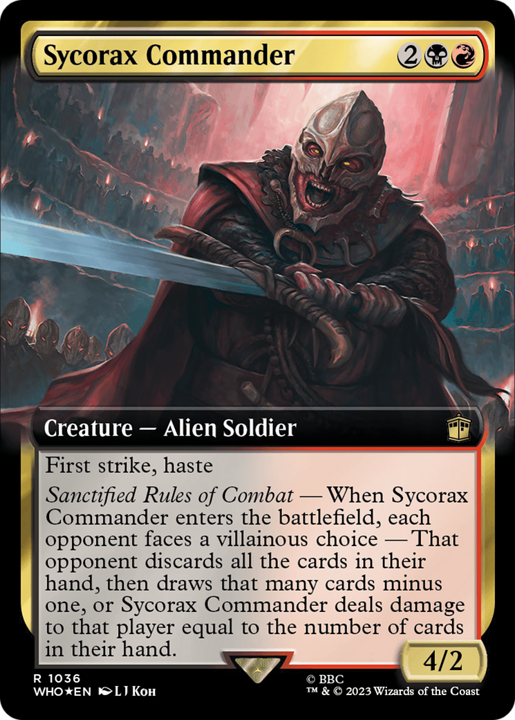 Sycorax Commander (Extended Art) (Surge Foil) [Doctor Who] | Card Merchant Takapuna