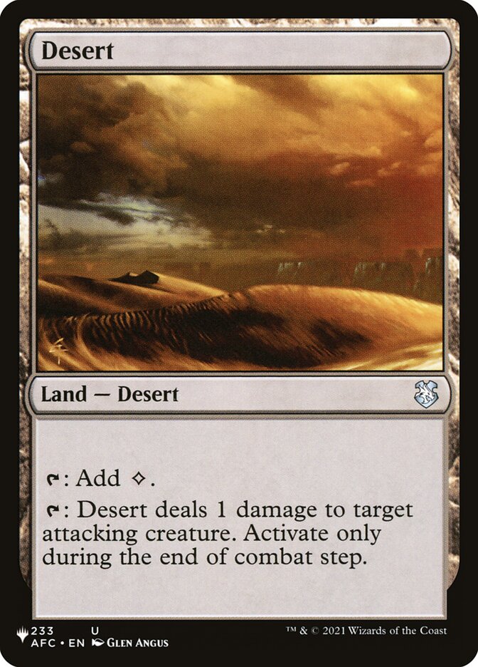 Desert [The List] | Card Merchant Takapuna