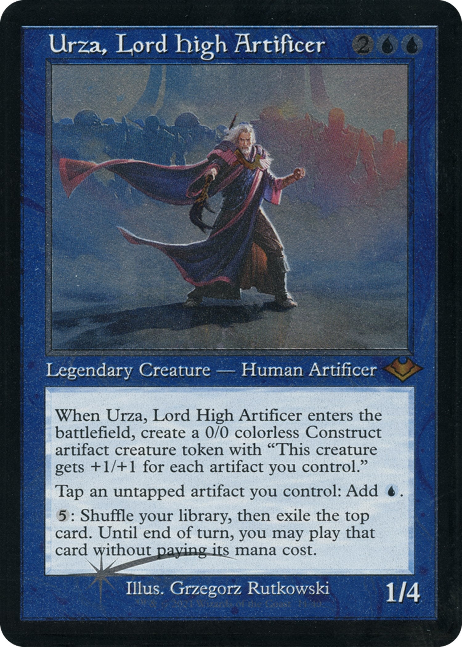 Urza, Lord High Artificer (Retro Foil Etched) [Modern Horizons] | Card Merchant Takapuna