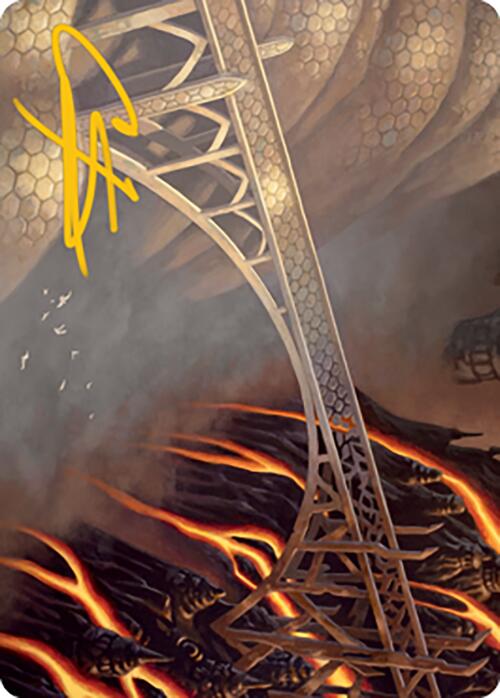 Rustvale Bridge Art Card (Gold-Stamped Signature) [Modern Horizons 2 Art Series] | Card Merchant Takapuna