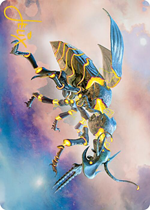 Zabaz, the Glimmerwasp Art Card (Gold-Stamped Signature) [Modern Horizons 2 Art Series] | Card Merchant Takapuna