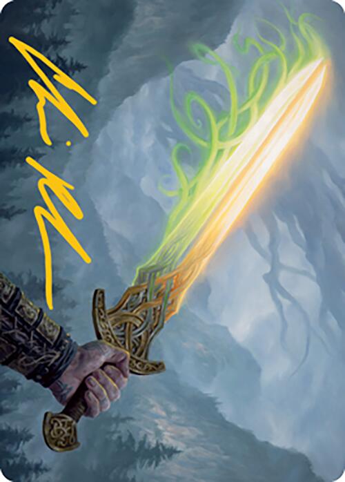 Sword of Hearth and Home Art Card (Gold-Stamped Signature) [Modern Horizons 2 Art Series] | Card Merchant Takapuna