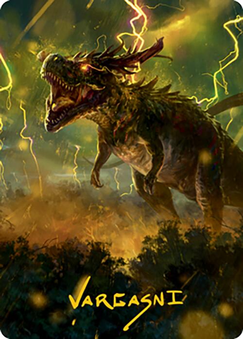 Thrasta, Tempest's Roar Art Card (42) (Gold-Stamped Signature) [Modern Horizons 2 Art Series] | Card Merchant Takapuna