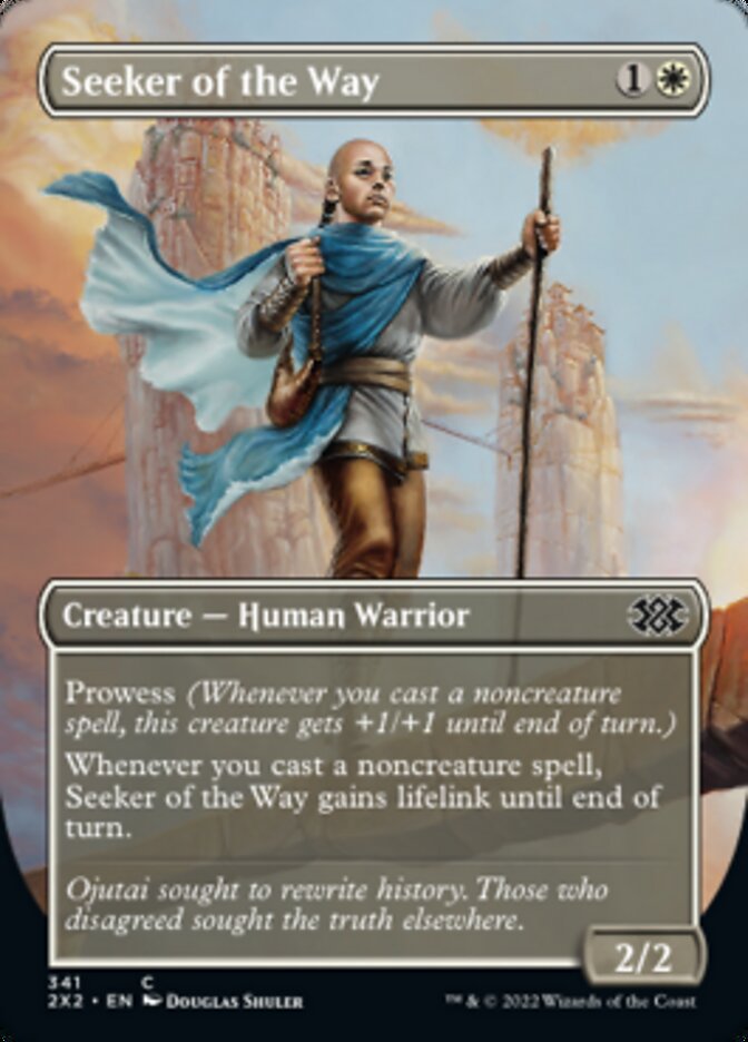 Seeker of the Way (Borderless Alternate Art) [Double Masters 2022] | Card Merchant Takapuna