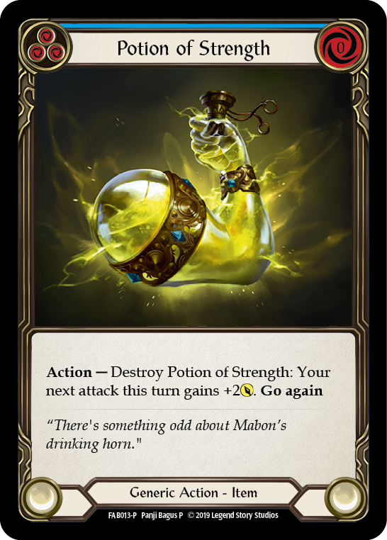 Potion of Strength [FAB013-P] (Promo)  1st Edition Cold Foil | Card Merchant Takapuna