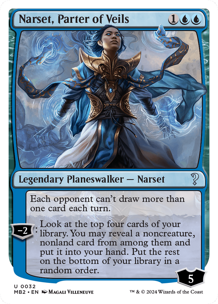 Narset, Parter of Veils (White Border) [Mystery Booster 2] | Card Merchant Takapuna