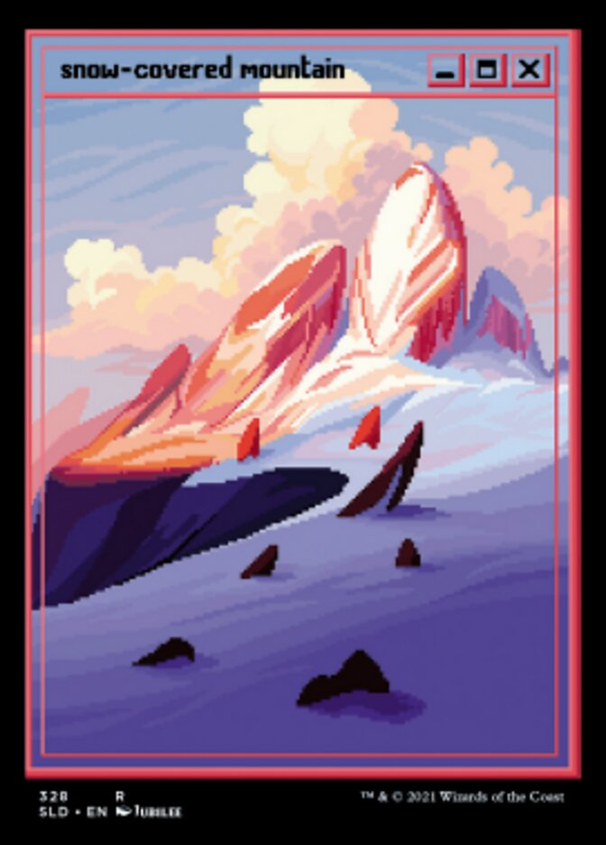 Snow-Covered Mountain (Foil Etched) [Secret Lair Drop Series] | Card Merchant Takapuna