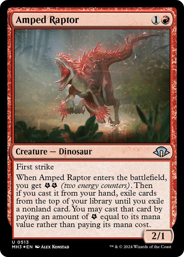 Amped Raptor (Ripple Foil) [Modern Horizons 3] | Card Merchant Takapuna