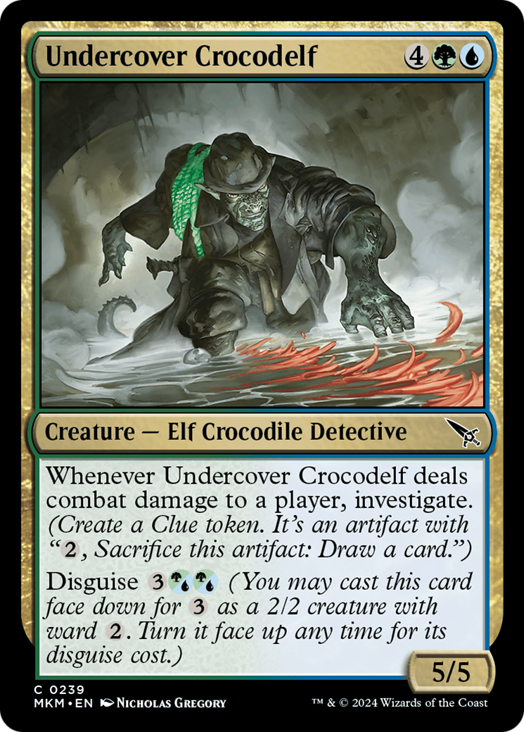 Undercover Crocodelf (Green) [Murders at Karlov Manor] | Card Merchant Takapuna