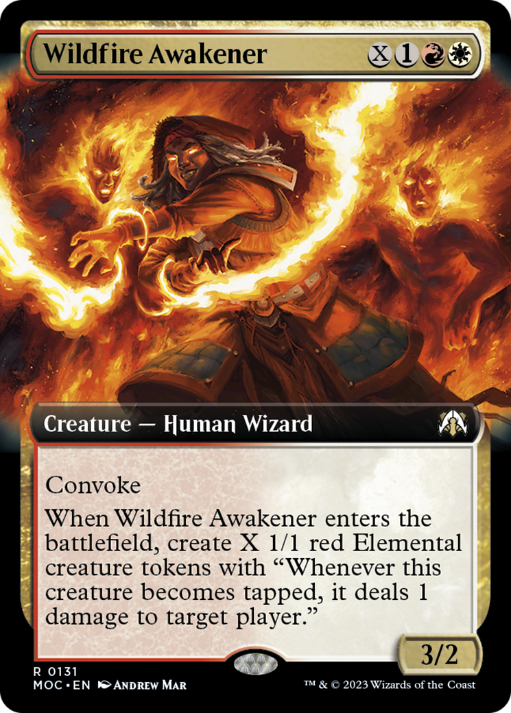 Wildfire Awakener (Extended Art) [March of the Machine Commander] | Card Merchant Takapuna