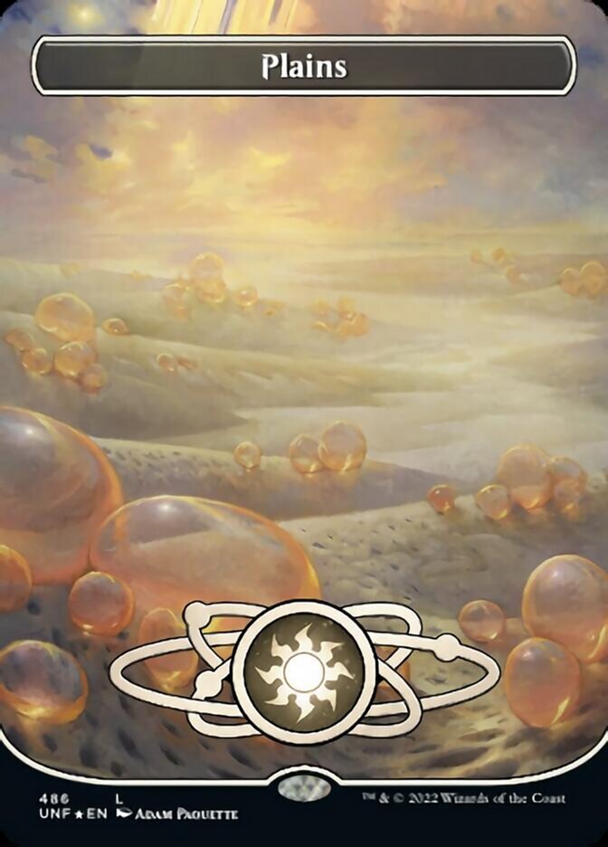 Plains (486) (Planetary Space-ic Land) (Galaxy Foil) [Unfinity] | Card Merchant Takapuna