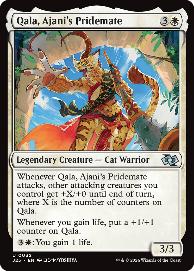 Qala, Ajani's Pridemate (Anime) [Foundations Jumpstart] | Card Merchant Takapuna