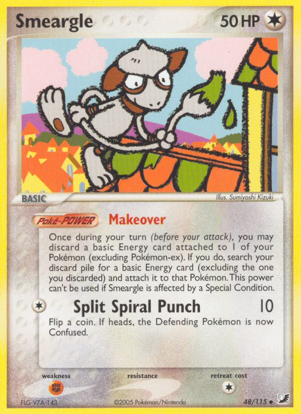 Smeargle (48/115) [EX: Unseen Forces] | Card Merchant Takapuna